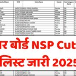Bihar NSP Cut Off List 2025